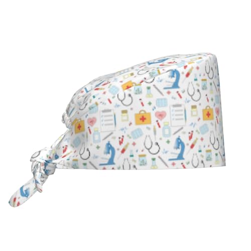 Image of Surgical Caps Men Women, Scrub Cap with Sweatband Adjustable