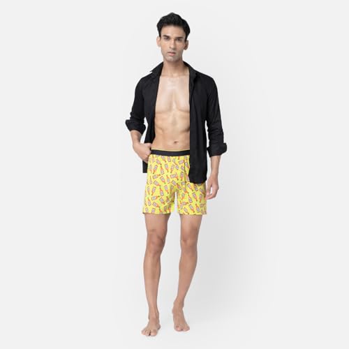 Image of Bummer Micro Modal Boxer Shorts for Men - Ultra Soft & Breathable, 3 Times Softer Than Cotton, Anti-Bacterial, Stretchable for Ultimate Comfort & Style, Pack of 1 (A Shark Tank Product)
