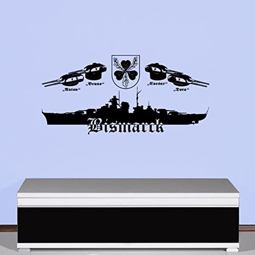 Sticker cuirassé bismarck de luxe pour décorer un bureau de passionné d'histoire
