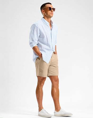 Image of Soothfeel Men's Casual Shorts 5 /7 /9 Inch Golf Dress Shorts for Men Flat Front Work Lightweight Quick Dry with 4 Pockets