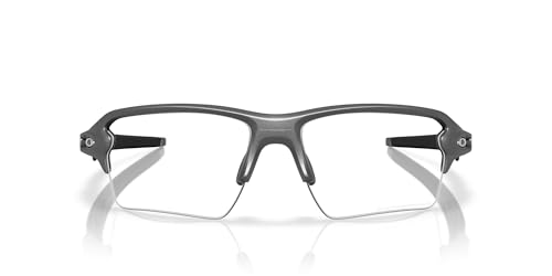 Oakley Men's OO9488 Flak 2.0 XXL Polarized Rectangular Sunglasses, Steel/Clear Photochromic 50% Black Iridium, 63 mm