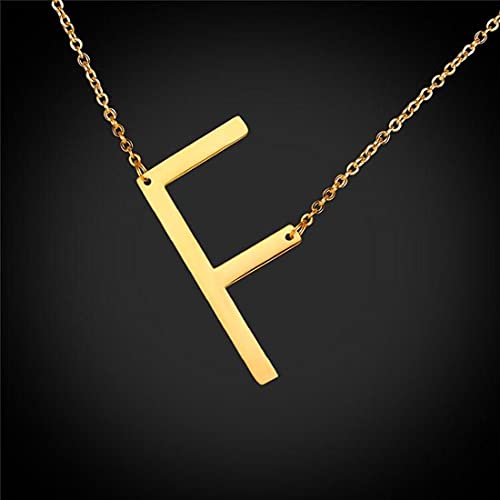 Image of Yellow Chimes Fashion Stainless Steel Gold Plated Initial Letter Pendant for Women and Girls