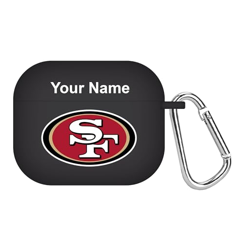 San Francisco 49ers Custom Name HD Case Cover Compatible with Apple AirPods Gen 3 (Black)