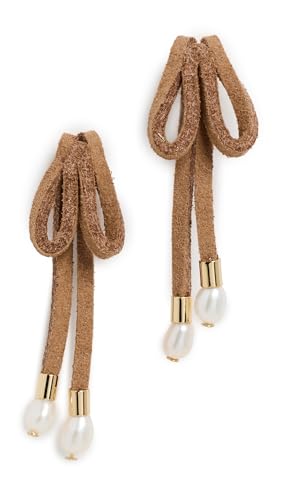 Lele Sadoughi Womens Faux Suede Bow Earrings Caramel One Size