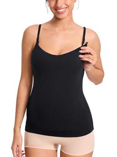 Product Image of the MOMANDA Nursing Tank Tops for Breastfeeding Seamless One-piece Fixed Cup...
