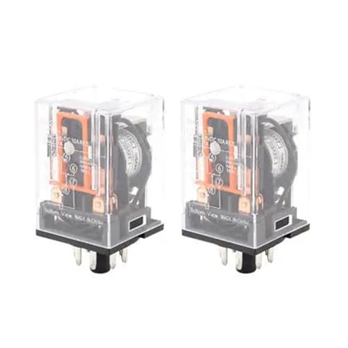 Relais électromagnétique 8 broches rail DIN avec isolation bobine DC 24V