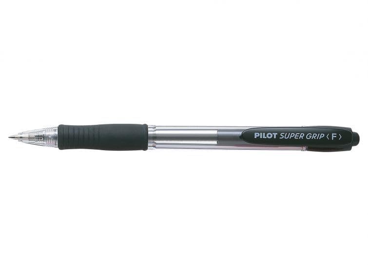 Pilot Super Grip Medium Clip-on retractable ballpoint pen Medio Nero 1pezzo( i