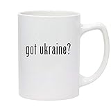 Molandra Products got ukraine? - 14oz White Ceramic Statesman Coffee Mug