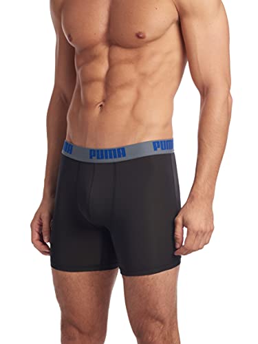 Puma Men's 3 Pack Boxer Brief, Black/Grey, Medium #TOP2
