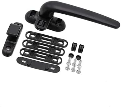 Thickened Right/Left Window Wheel with Lock Home Sliding Door Hardware Handles(Black,Right)