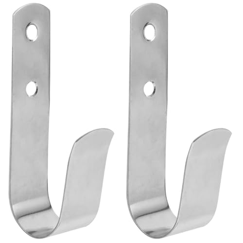 balacoo 2pcs Multi-Function Stainless Steel Boat Hook Sturdy Storage Hanger for Yacht Fishing Rods and Equipment -wear Accessory for All Weather Conditions