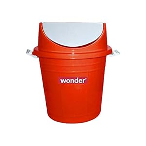 Wonder Plastic Swing 30 Plastic Dustbin, 1 Pc Dustbin 30 LTR, Red Color, Made in India, KBS00684