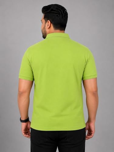 Image of INKKR Plus Size Solid Men's Polo Neck T-Shirt