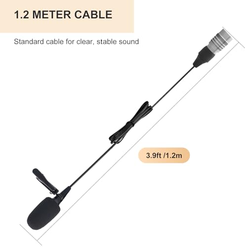 JTLAU Lavalier Microphone, Cardioid Condenser Clip On Microphone - Image 4