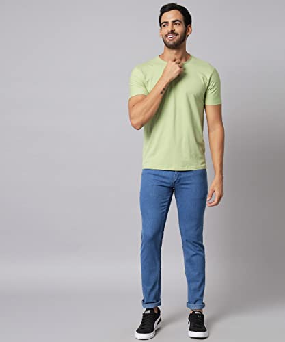 Image of STUDIO NEXX Men's Regular Fit Jeans|Stretchable Mid Rise Denim |Contrast Detailed Stitch