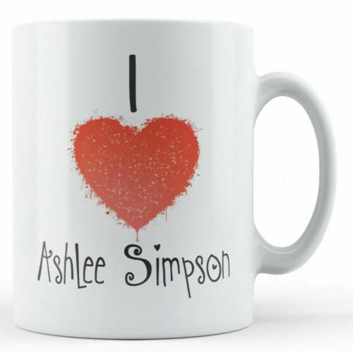 Voltx Design Decorative Writing I Love Ashlee Simpson Printed Ceramic Coffee Mug 11oz|Coffee Mug Gift|Mug for Tea & Coffee|Ceramic Coffee Mug |Printed Coffee Mug