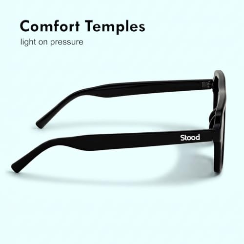 Image of Stood Retro Sunglasses | Full Rim |Soft Square | UV Protected | Medium | Men & Women | SG-STD0016