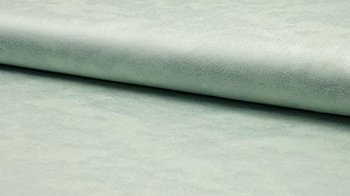 Tissu daim extensible menthe 500x145cm avec feuille d'aluminium pour couture