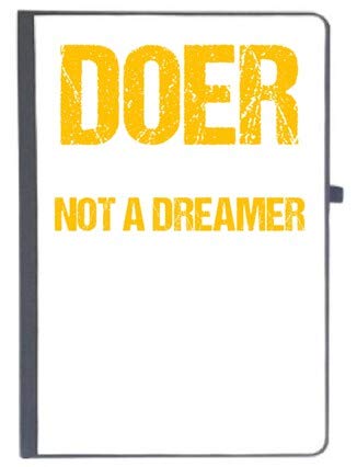 UDNAG Ruled Notebook Diary 'Doer not a Dreamer', [A5 80Pages 80GSM]