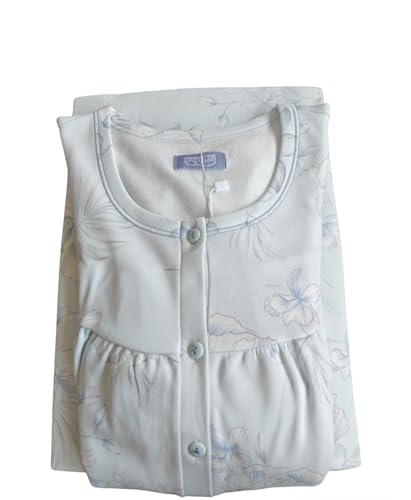 Linclalor Camicia da Notte Invernale Manica Lunga Serafino Raglan Interlock Cielo (Cielo, 60)-image