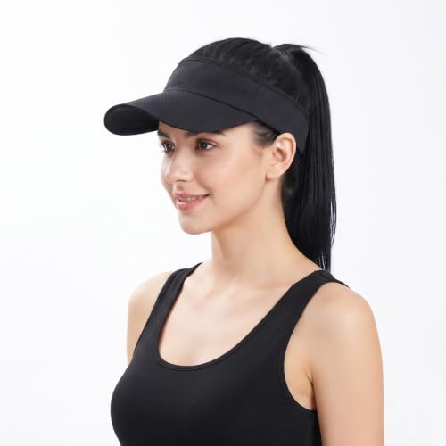 Image of 5 Pack Cooling Quick Dry Sun Visors, Unisex Empty Top Breathable Sun Protection Mesh Hats for Outdoor Activities