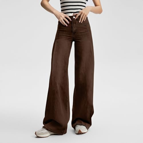 Baggy Jean for Woman Summer Wide Leg Jeans Vintage High Waisted Straight Stretch Denim Pants with Pockets3