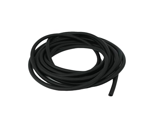 Guyker Tubo de borracha de látex natural de 3 mm de diâmetro interior x 6 mm de diâmetro exterior, com banda submarina de 10 m de comprimento, preto