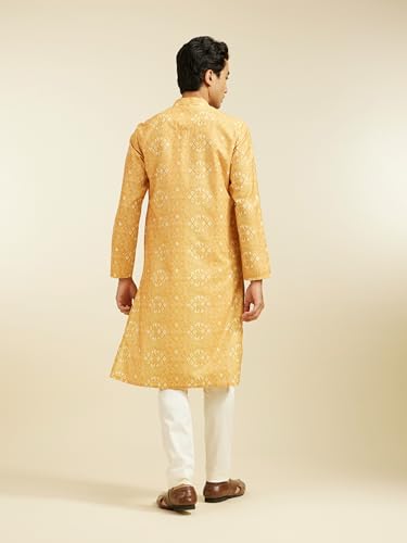 Image of DIWAS BY MANYAVAR Men's Cotton Blend Printed Kurta (1pc)