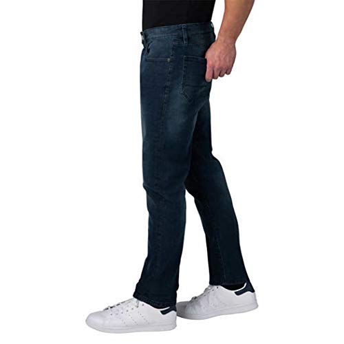 IZOD Men’s Comfort Stretch Jean (Sits Below Waist, Straight Leg, and Slim Fit) (32x30, Dark Blue)3