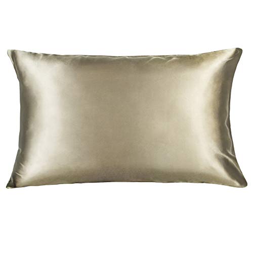 NTBAY NTBAY King Mulberry Silk Pillowcase, 19 Momme, Taupe