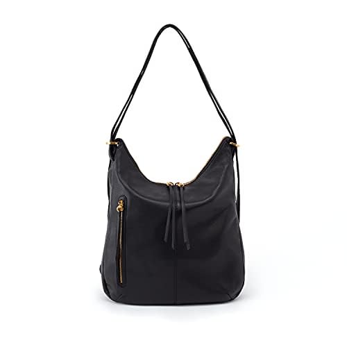 Image of HOBO Merrin Leather Bucket Backpack Convertible to Shoulder Bag for Women