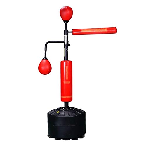 Punch Bag Boxing Kids Boxing Punching Bag Boxing Punch Bag With Reflex Bar, Inflatable Punching Bag,Boxing Reaction Target Rotating Stick, Adjustable Height, Easy Setup &Stress Relief ( Color : Red )