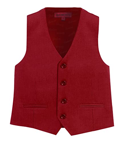 Gioberti Boys 4 Button Formal Suit Vest Red Size 20