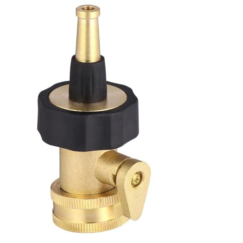 AKOOSY 2 piezas Boquilla Pulverizadora de Latón con Válvula de Cierre Set para Riego y Limpieza de Jardín Control Fácil de Flujo Pulverizador Duradero para Lavado y Cuidado de Plantas