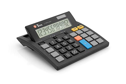 J1200 Solar Desktop Calculator with 12-Digit LCD Screen