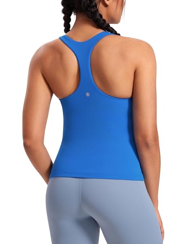 Image of CRZ YOGA Butterluxe Racerback Tank Tops | Light Support, Built in Bra, Removable Pads, Yoga, Extremely Soft, Scoop Neck, for Women
