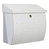 Heibi Briefkasten KROSIX mit Zeitungsfach, Edelstahl weiß-gold