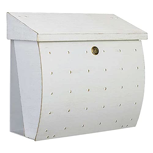 Heibi - Briefkasten Krosix 64162-008 Weiß/Gold patiniert Edelstahl
