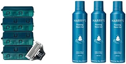 Harry's Razor Blades Refills - Razors for Men - 14 count & Shave Gel - Shaving Gel with an Aloe Enriched Formula - 3 pack (6.7oz)