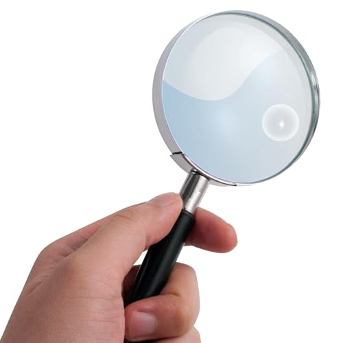 Deluxe Products Classic Handheld Bifocal Magnifying Glass - Portable Compact Design for Travel, and 3