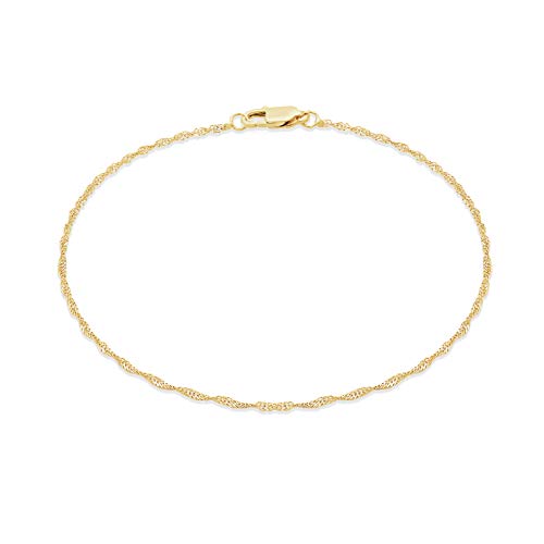 Bracelet femme maille corde or resistant aux peaux sensibles qui ne noircit pas