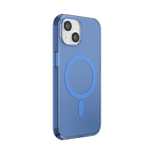 Image of POPSOCKETS iPhone 14 Pro Case with MagSafe, Phone Case for iPhone 14 Pro, Grip Sold Separately, Wireless Charging Compatible - Vermeer Blue