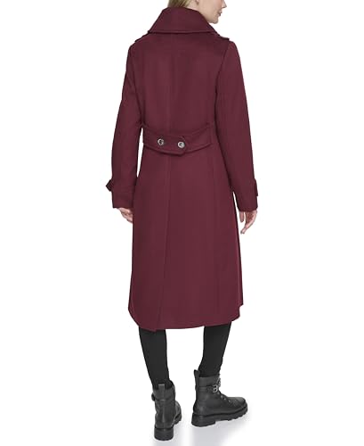 Karl Lagerfeld Paris Women's Luxe Twill Classic Maxi Peacoat4