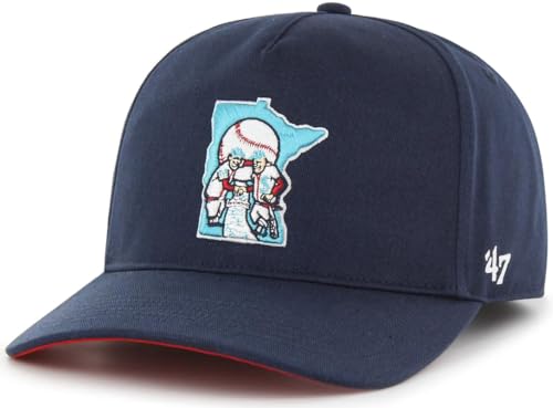47 MLB Grand Slam Cooperstown Team Color Adjustable Snapback Structured Hat Adult One Size Fits All - Minnesota Twins Minnesota Twins Navy