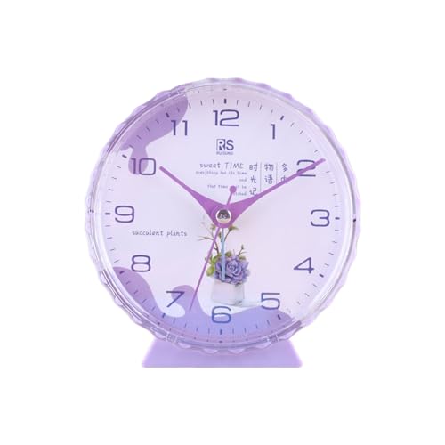 MLWSKKING Despertador despertador sin golpe batería de alarma analógica funciona al lado del reloj para viajes dormitorio