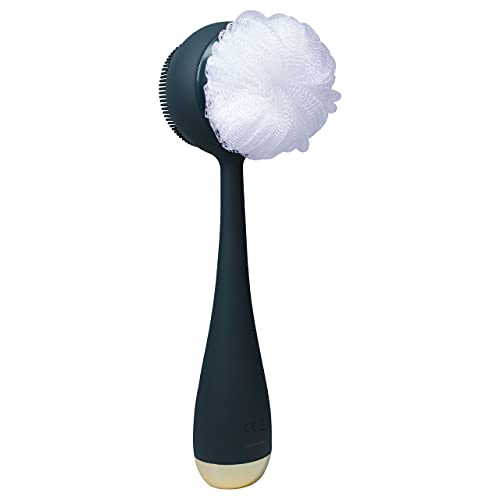 pmd Clean Body - Smart Body Cleansing Device with Silicone Brush & Three Interchangeable Attachments - Waterproof - SonicGlow Vibration - Cleanse, Exfoliate, & Massage Body - Navy pmd Clean Body - Smart Body Cleansing Device with Silicone Brush & Three Interchangeable Attachments - Waterproof - SonicGlow Vibration - Cleanse, Exfoliate, & Massage Body - Navy