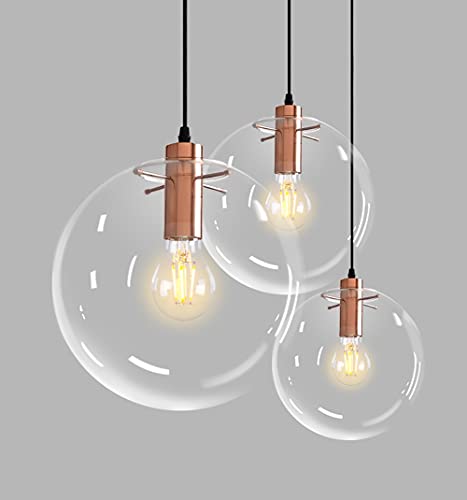Plafonnier en verre transparent pour éclairer un plan de travail sombre