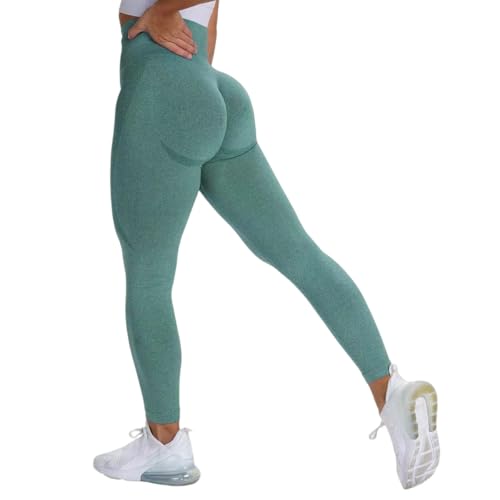 HUBGFEQ Seamless Leggings High Waist Elastic Solid Yoga Leggings Gym Jogging Quick Dry Push Up Slim Pants-14-Xl