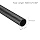QUARKZMAN 4 Stück Kohlefaserrohre 16 x 18 x 500mm Matte Oberfläche Stange 3K Rollgewickelte Kohlefaser Rundrohre für RC Flugzeug Quadcopter Multicopter