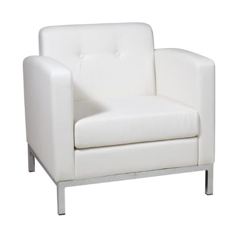 OSP Home Furnishings Wall Street Faux Leather Armchair Cover